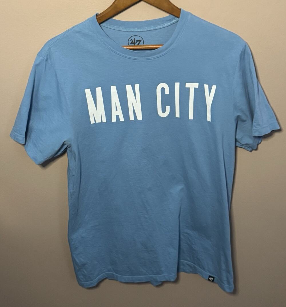 ‘47 Manchester City FC T-Shirt M Sky Blue Soccer Football